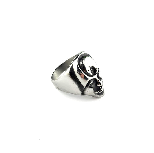 Art Deco Sculpted Face Ring Size 12.5