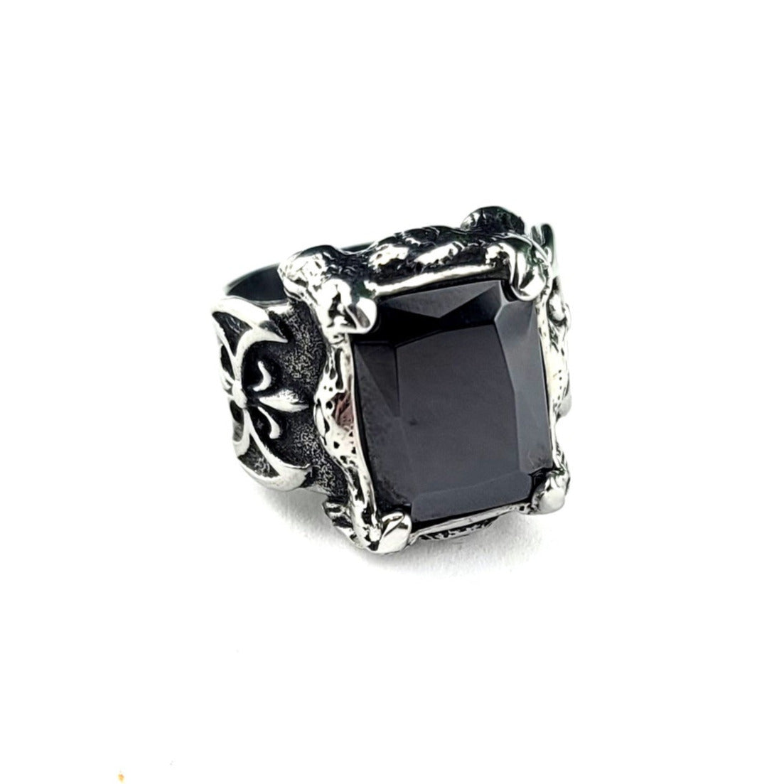 Stainless Steel Gothic Statement Ring Size 12