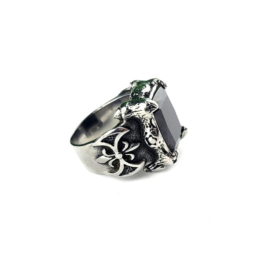 Stainless Steel Gothic Statement Ring Size 12