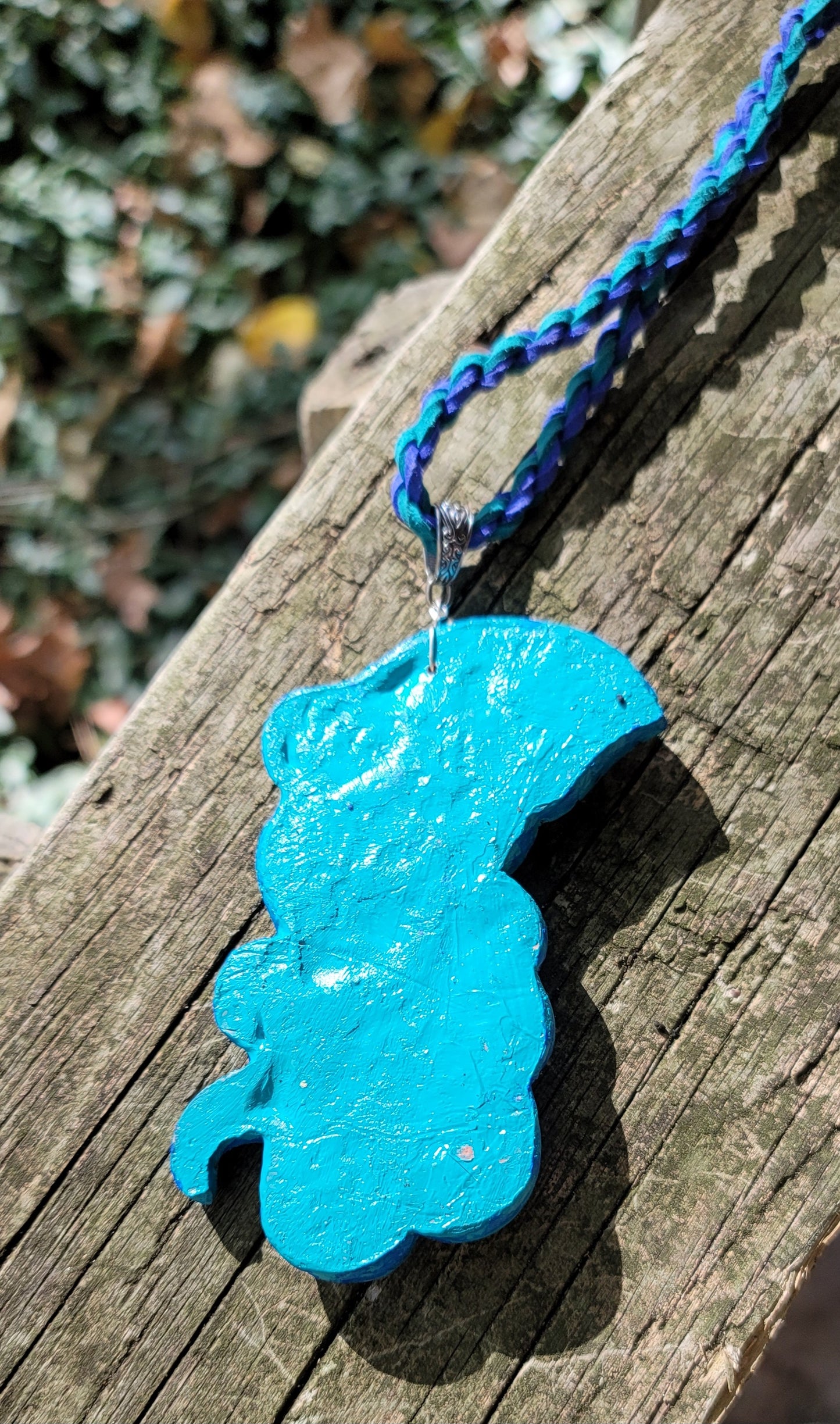 Blue Kraken Necklace by J.J. Dean