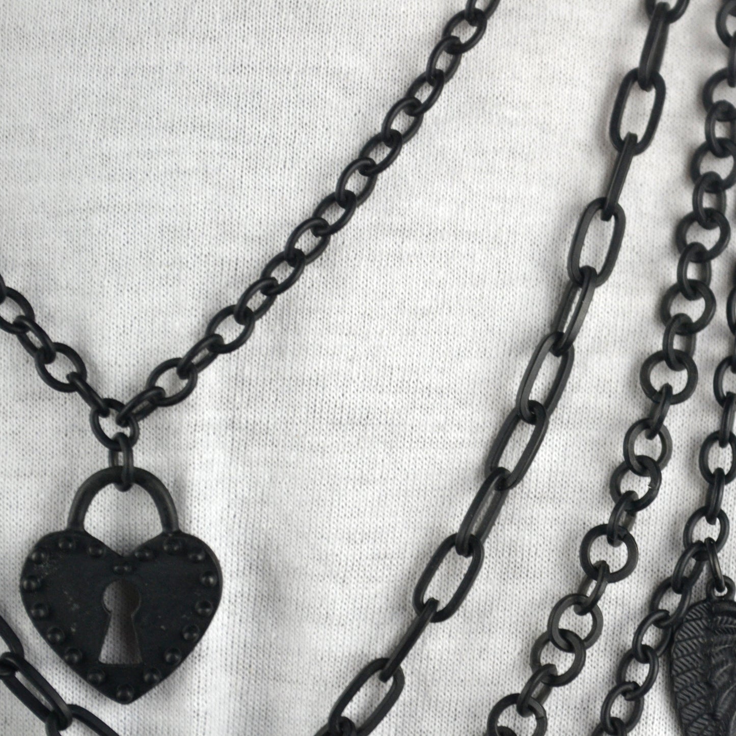Vintage Alchemy Gothic Alice in Wonderland Triple Chain Necklace