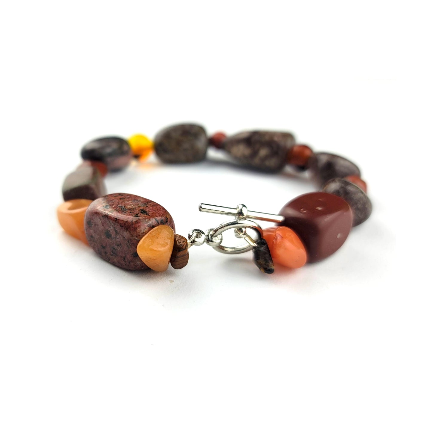 Red Jasper & Granite Bracelet by J.J. Dean