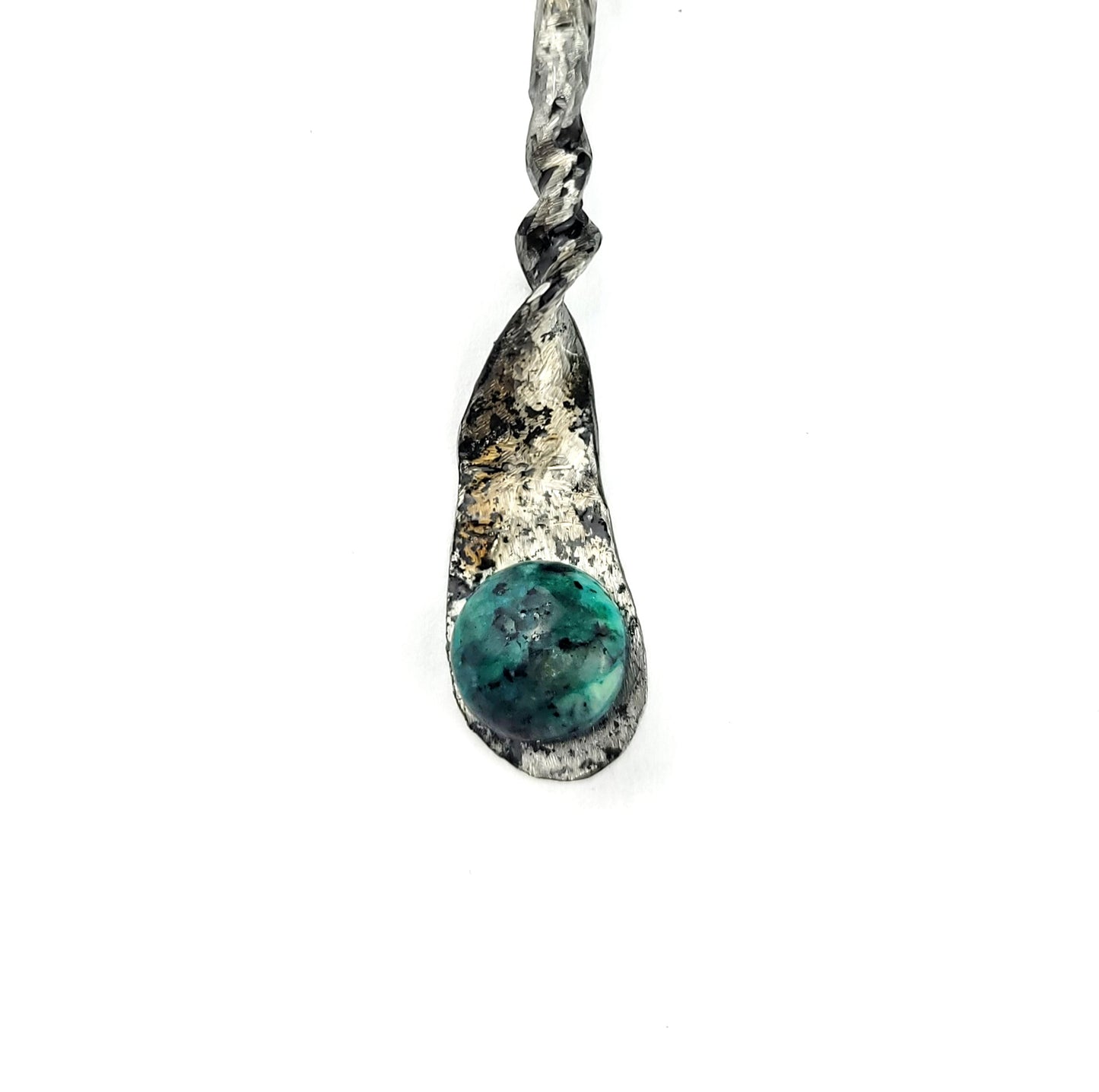 Tool Steel & Blue Onyx Necklace by J.J. Dean