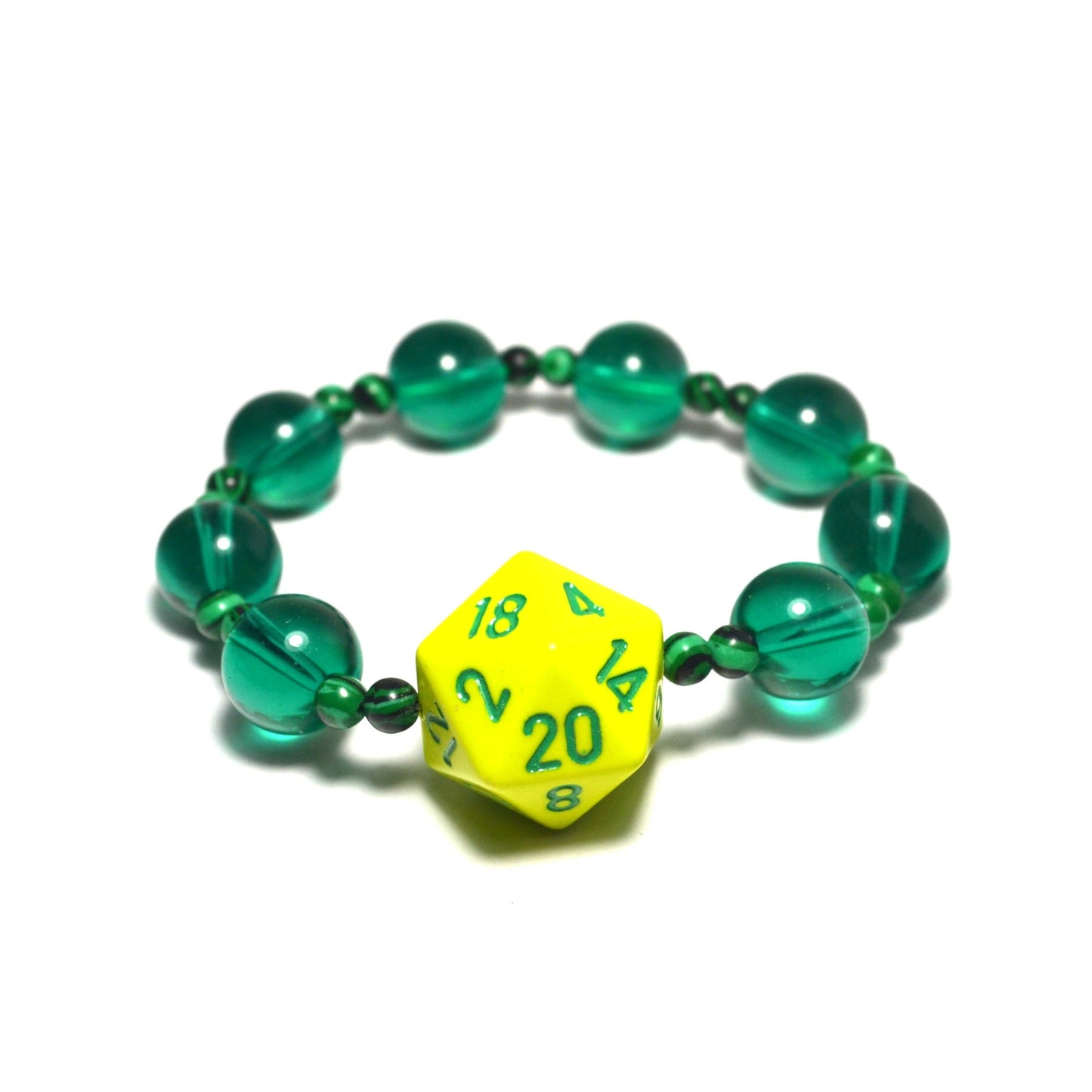 D20, Beaded Bracelet by J.J. Dean