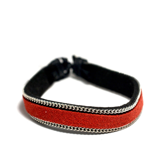 Leather & Chain Bracelet