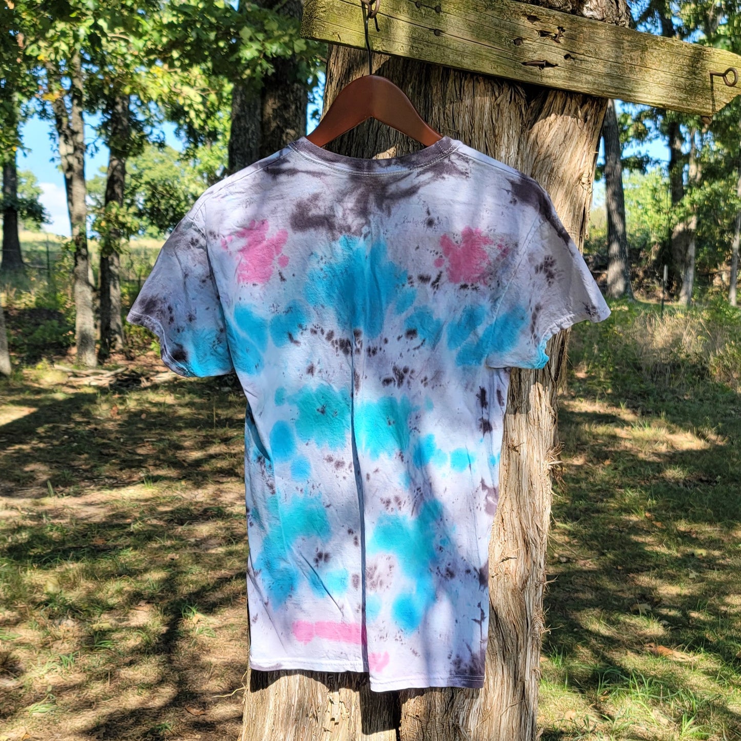 Cyberpunk Spill Tie Dye Tee Shirt - Medium - Hypno Monkey