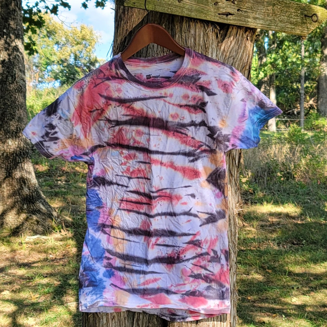 Electric Zeebra Tie Dye Tee Shirt - Medium - Hypno Monkey