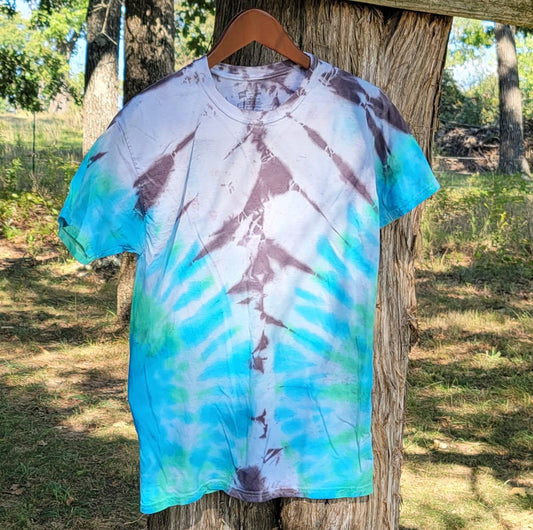 Rocky Mountain Tie Dye Tee Shirt - Medium - Hypno Monkey