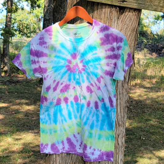 Purple Lotus Tie Dye Tee Shirt - Medium - Hypno Monkey