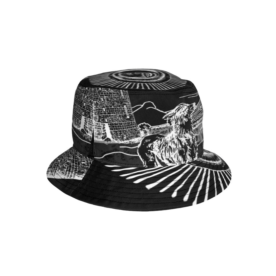 The Moon Tarot Card, Bucket Hat, by J.J. Dean