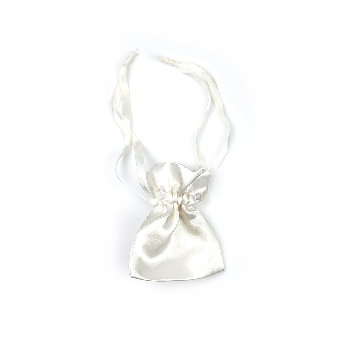 White Satin Sachet Drawstring Bag