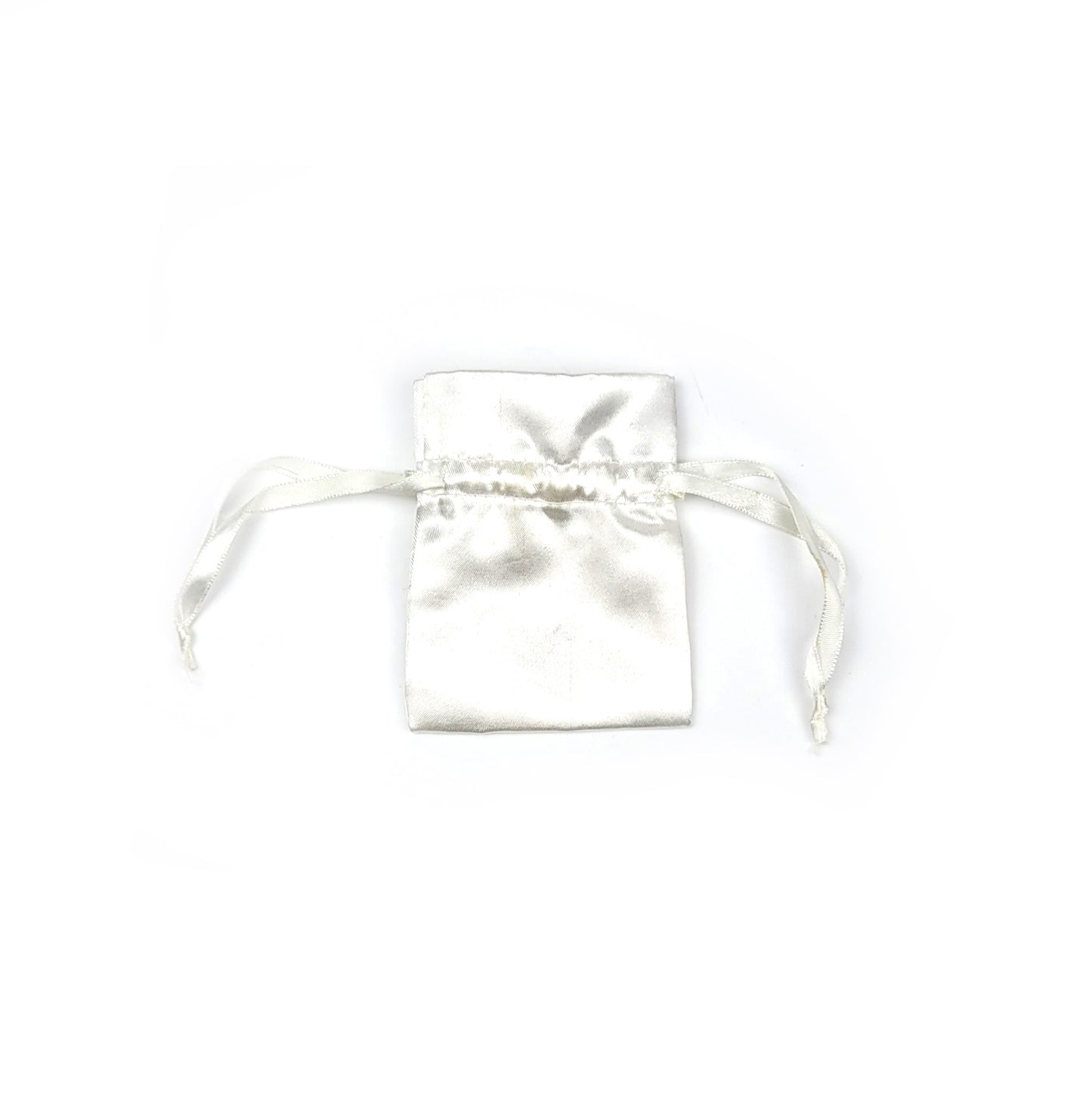 White Satin Sachet Drawstring Bag