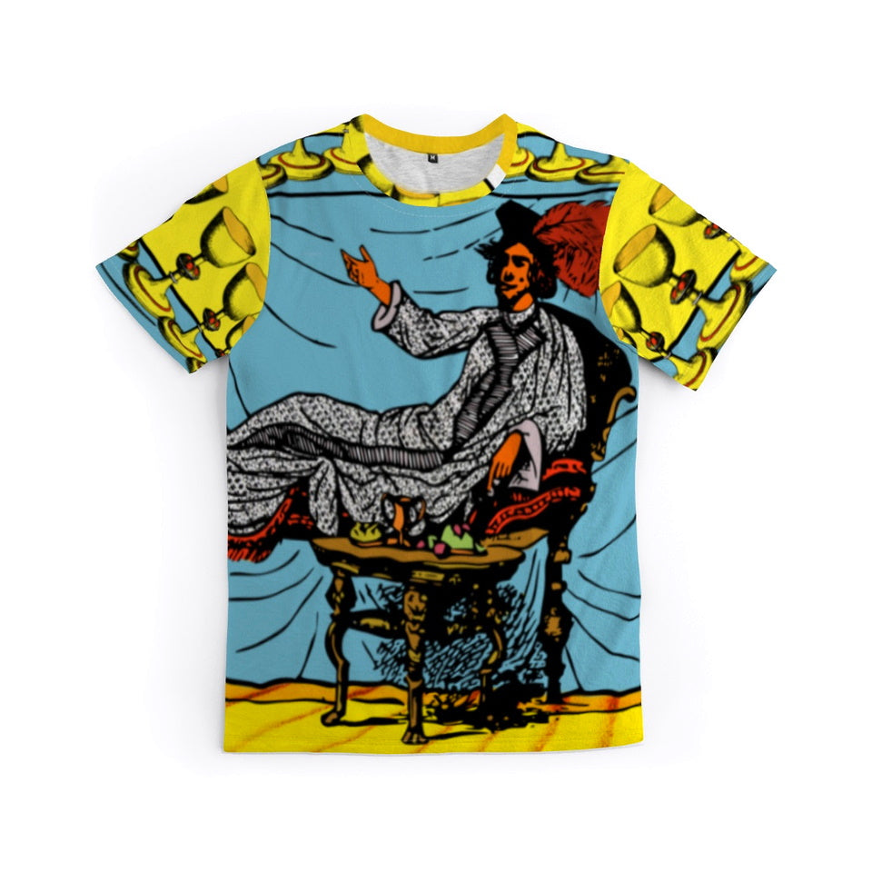 Nine of Cups, Tarot Card, Graphic T by J.J. Dean