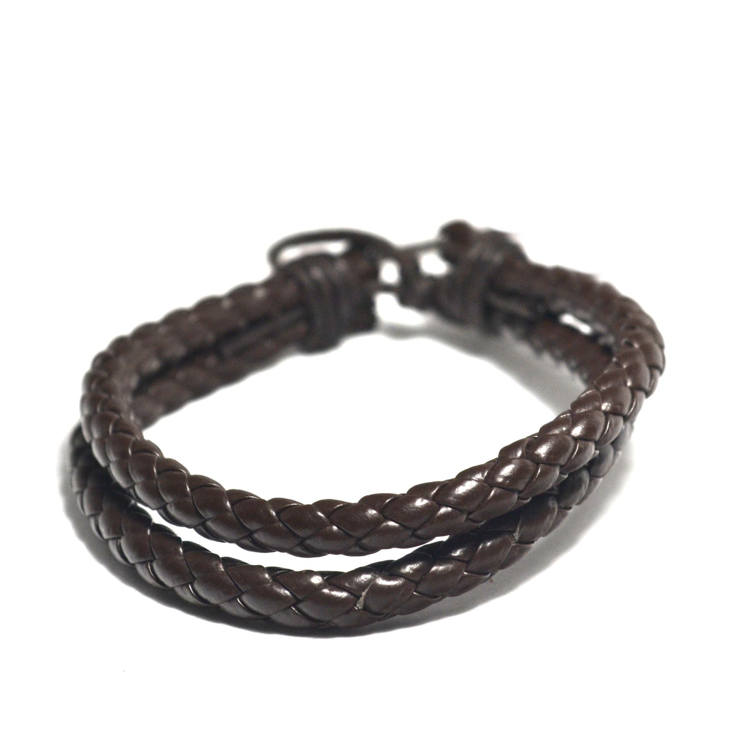 Double Braid Leather Bracelet