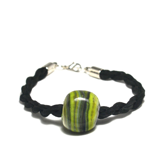 Green Sea Glass Bracelet by J.J. Dean