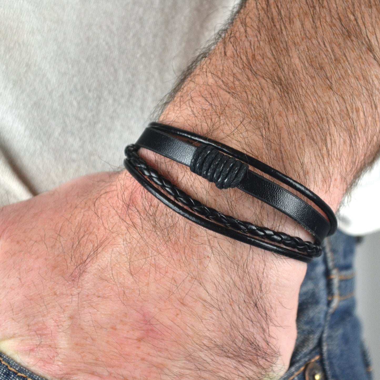 Bound Leather Bracelet