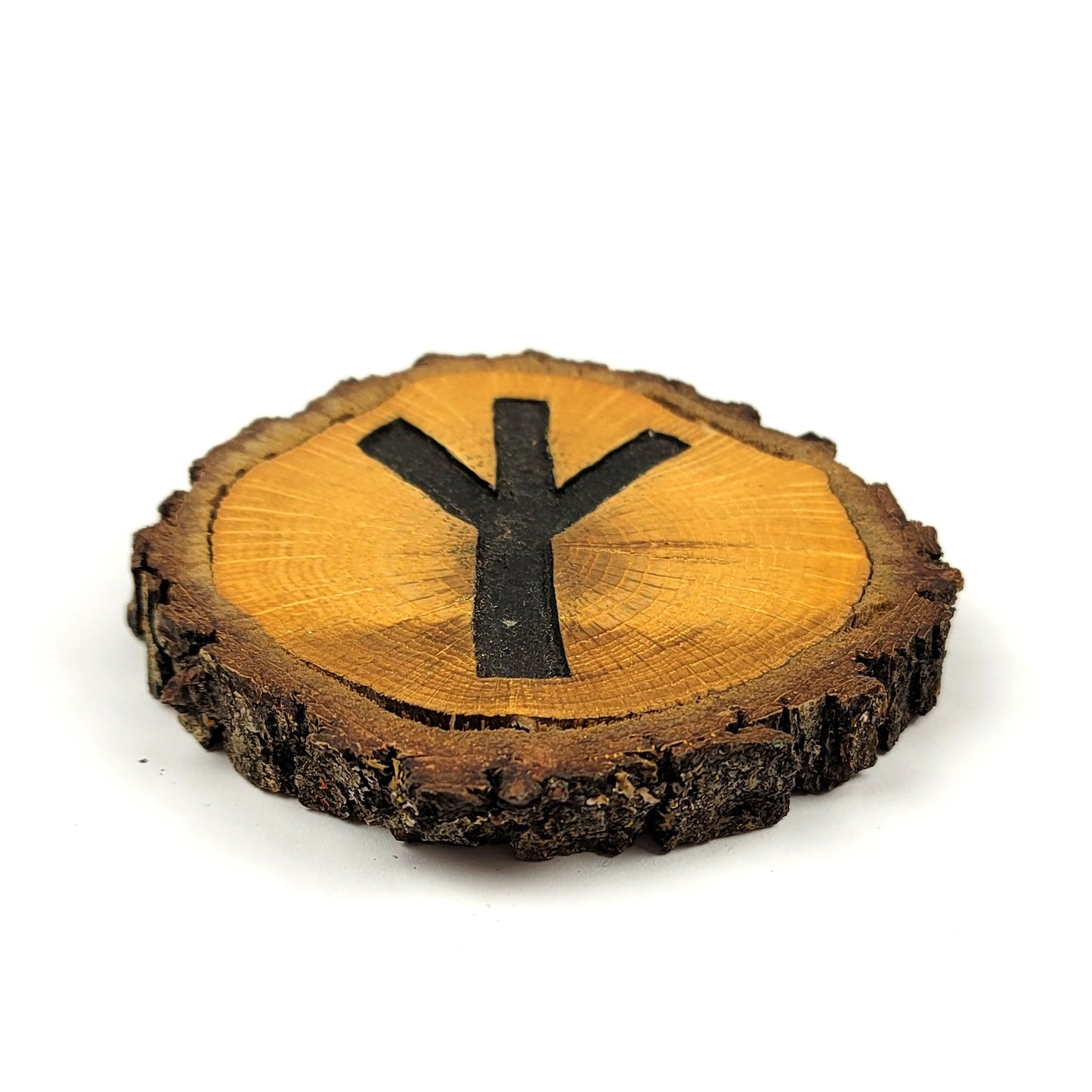 Algiz Wood Round Altar Plate