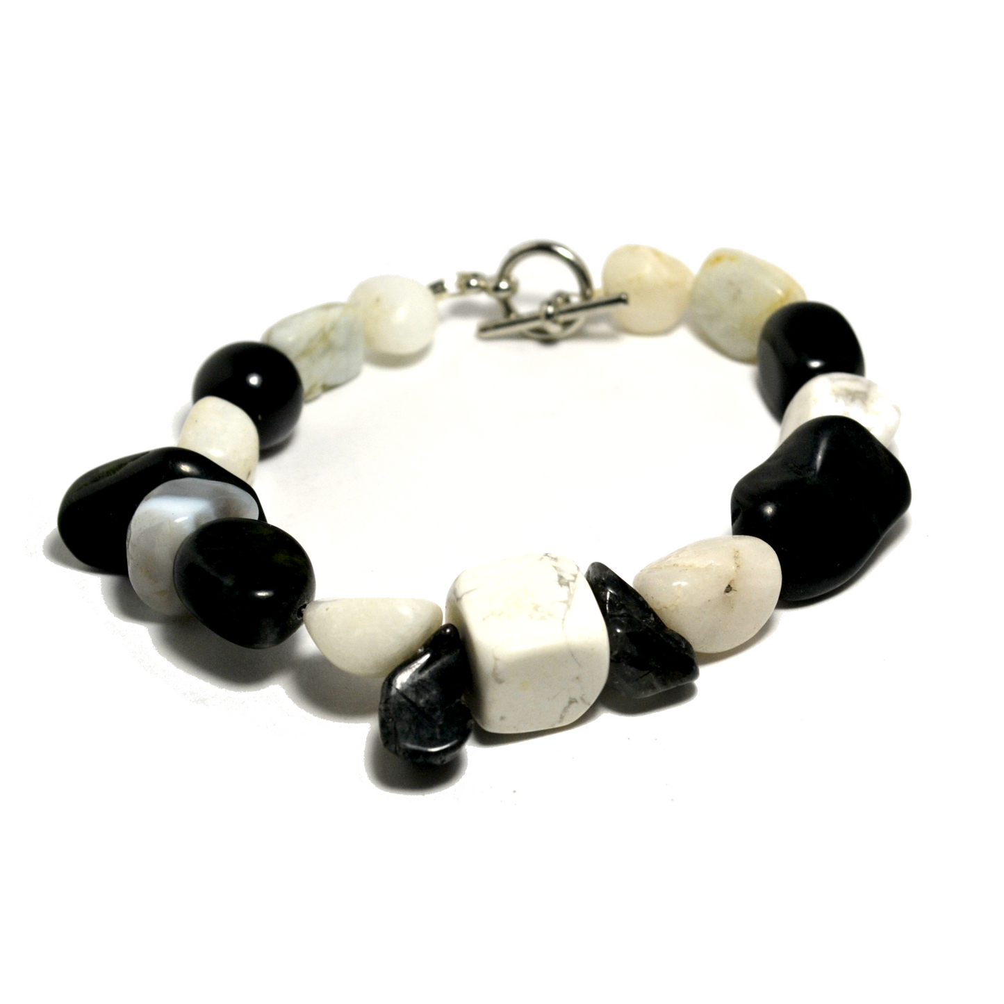 Black Onyx & Howlite Bracelet by J.J. Dean