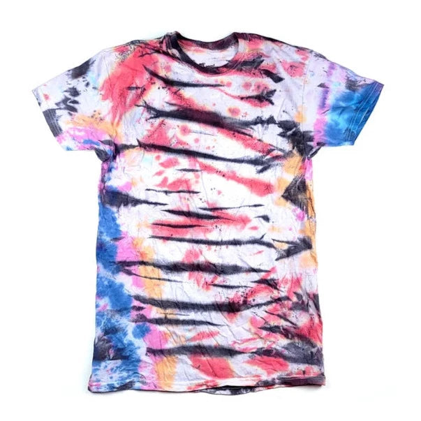 Electric Zeebra Tie Dye Tee Shirt - Medium - Hypno Monkey