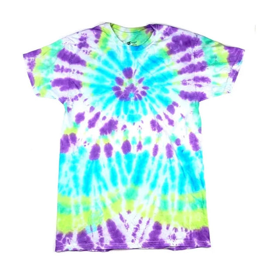 Purple Lotus Tie Dye Tee Shirt - Medium - Hypno Monkey