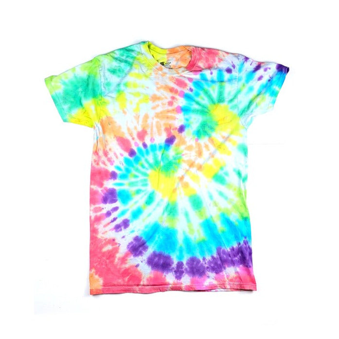 Rainbow Heart Tie Dye Tee Shirt - Medium - Hypno Monkey