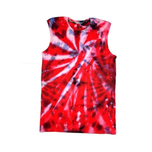 Red Tide Sleaveless Tie Dye Tee Shirt - Small - Hypno Monkey