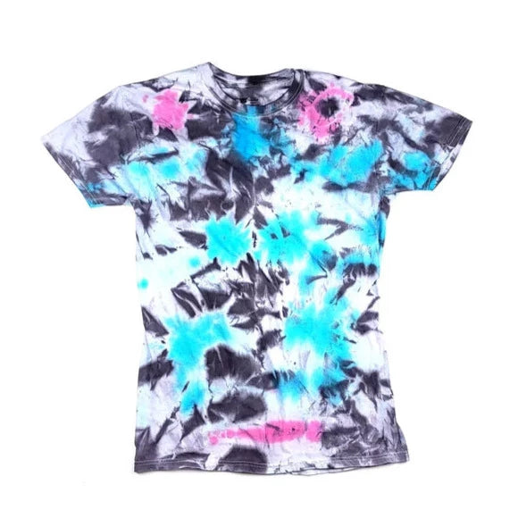 Cyberpunk Spill Tie Dye Tee Shirt - Medium - Hypno Monkey