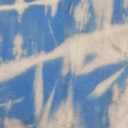 Blue Ice Sleaveless Bleach Tie Dye Tee Shirt - Medium - Hypno Monkey