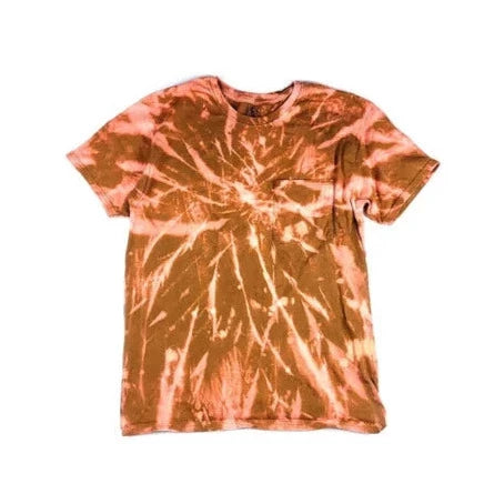 Calico Peach Bleach Tie Dye Tee Shirt - Medium - Hypno Monkey