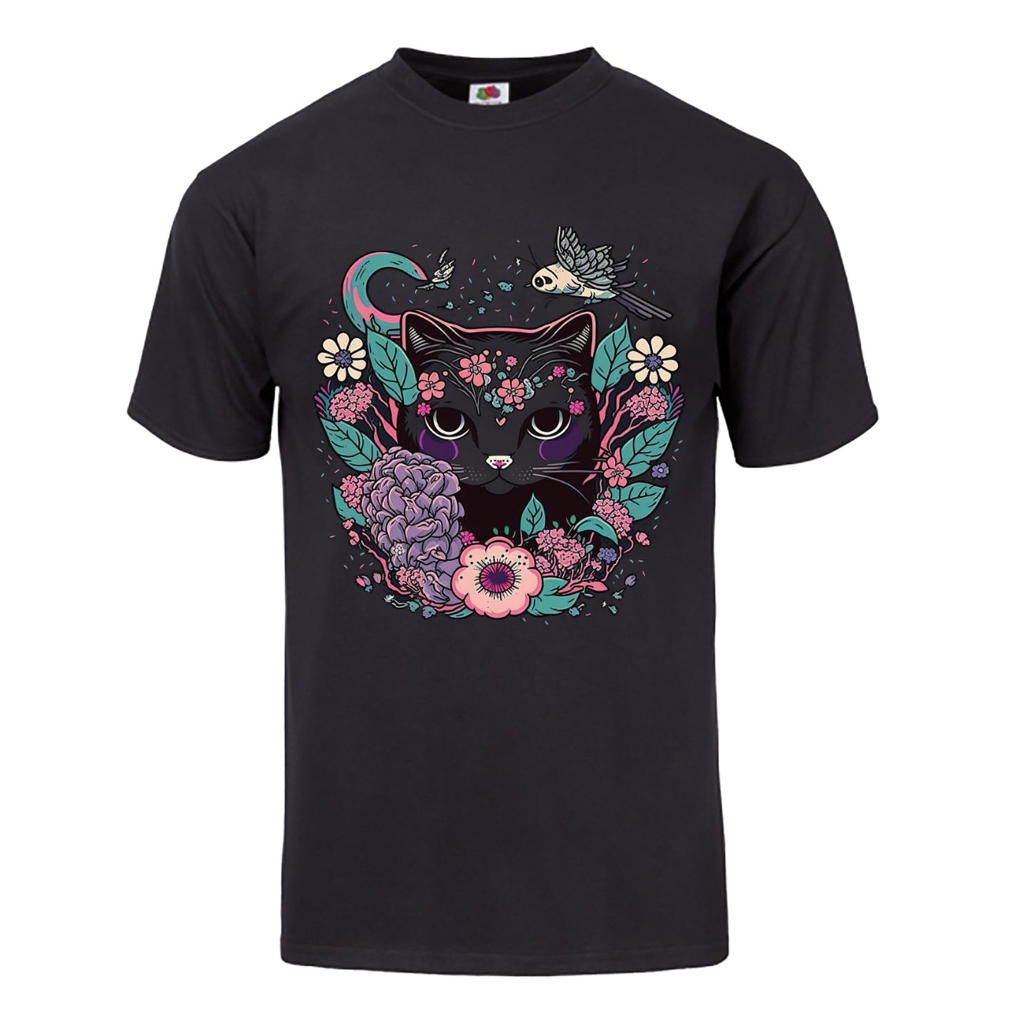 Floral Kitty Tee Shirt - Hypno Monkey
