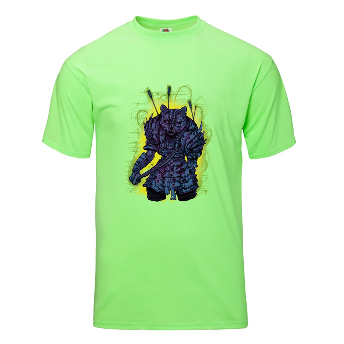 Zombie Cat Warrior Tee Shirt - Hypno Monkey