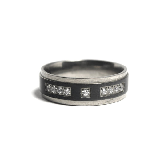Titanium, Cubic Zirconia Ring